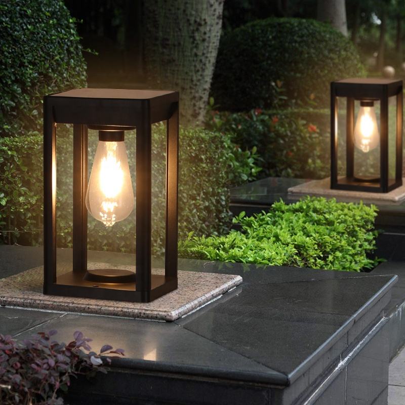 Pillar Solar Power Outdoor Lamp