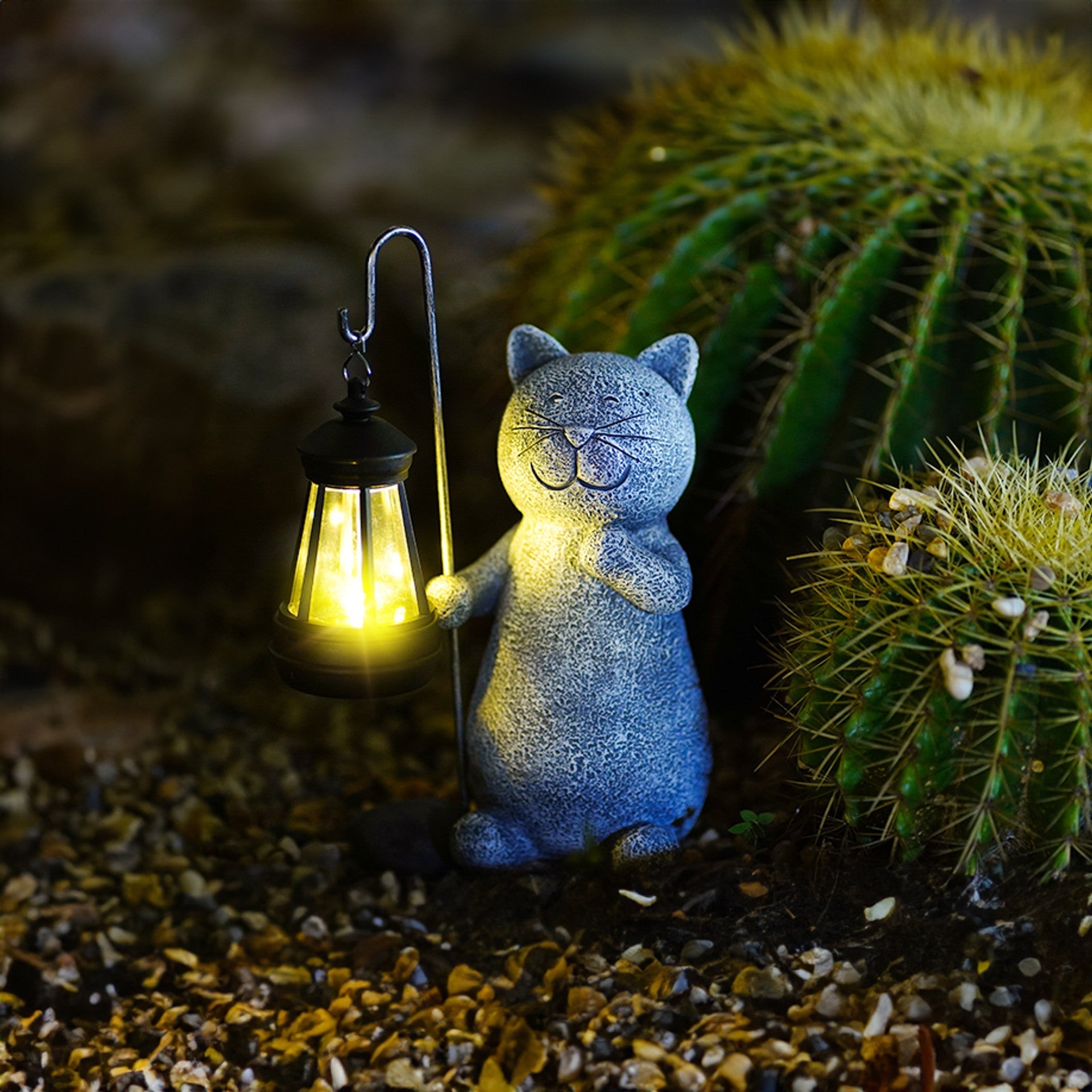 Glowing Cat Outdoor Lamp