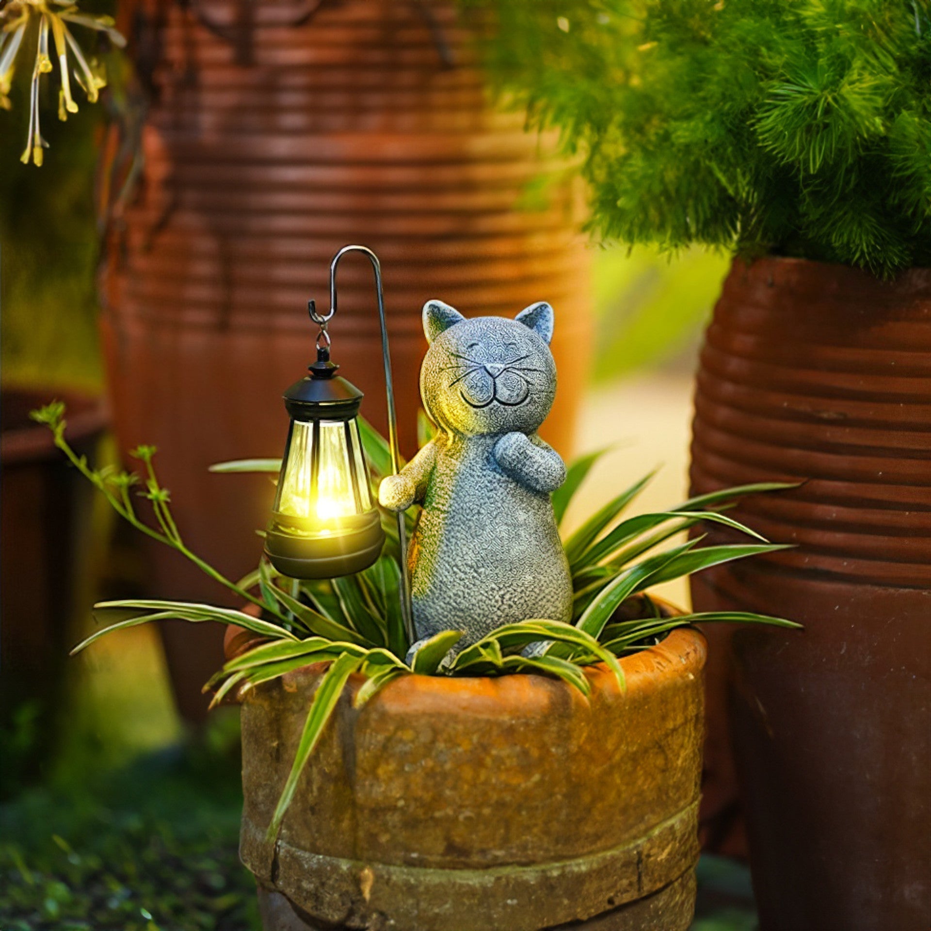 Glowing Cat Outdoor Lamp